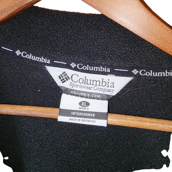 Columbia Black Full Zip Fleece Jacket Mens size XL - Picture 3 of 3